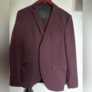 Selected Homme Burgundy Suit